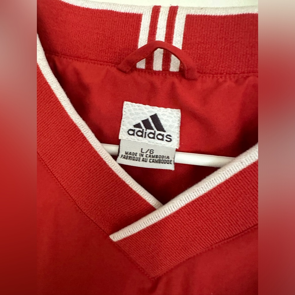 Vintage ADIDAS climashell wind Golf Resort Pullover red jacket size L - Picture 4 of 12